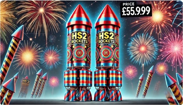 HS2 " Large rockets just arrived  collection only SAVE £30.00   MASSIVE TWIN ROCKET PACK