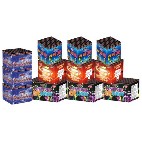 Low noise finale firework pack